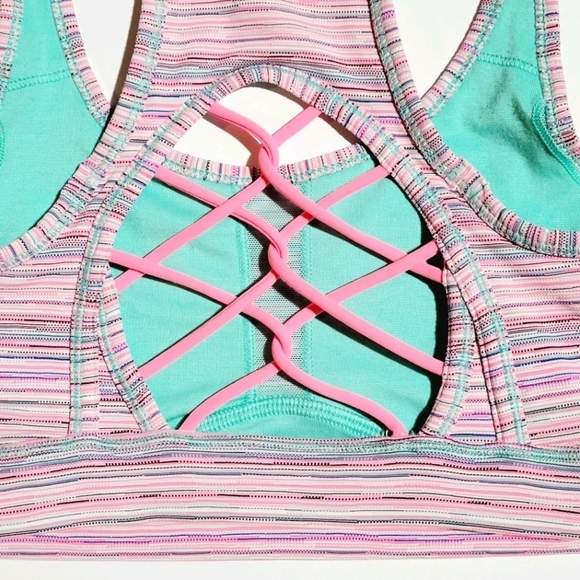 LULULEMON Sweaty Or Not Bra II Cyber Stripe 2 - Picture 10 of 13
